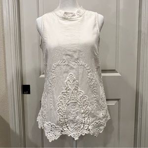 Jcrew Ivory Cotton Lace Tunic Size 2